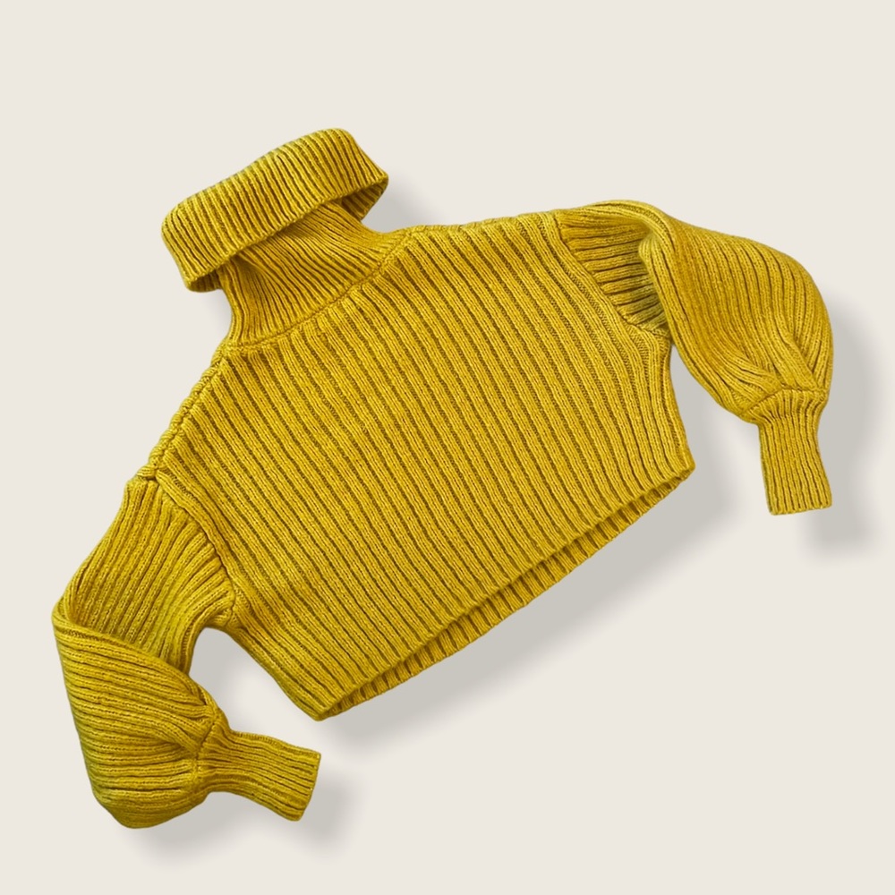 UO Cropped Ribbed Turtleneck Sweater